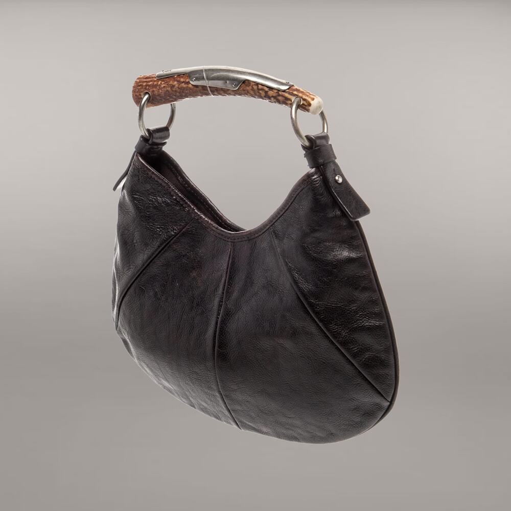 YSL Yves Saint Laurent Rive Gauche Mombasa Small Horn Bag Handbag Y2K - Picture 4 of 5